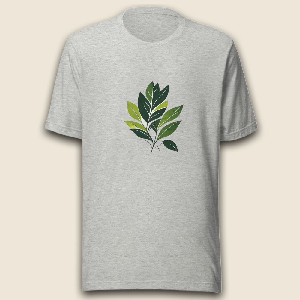 Botanik Blätterzweig T-Shirt – Natürliche Ruhe