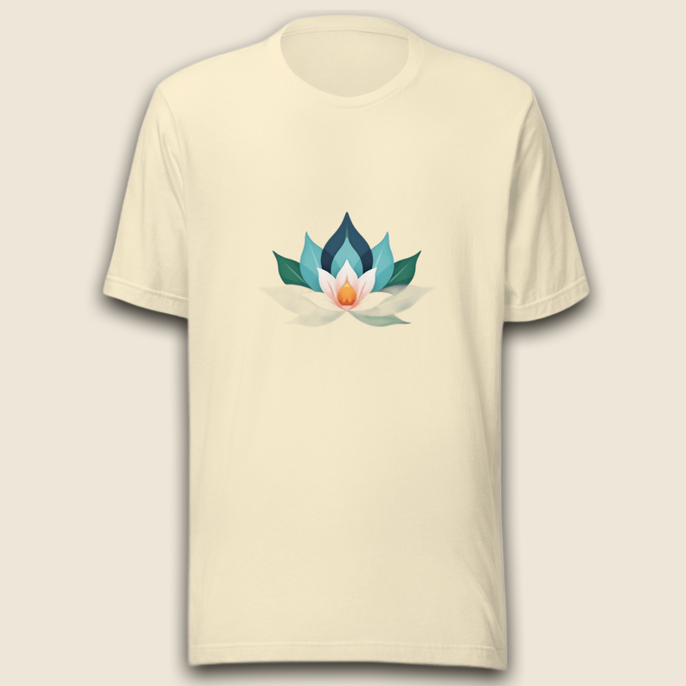 Lotusblüte Achtsamkeit T-Shirt – Minimalistisches Design