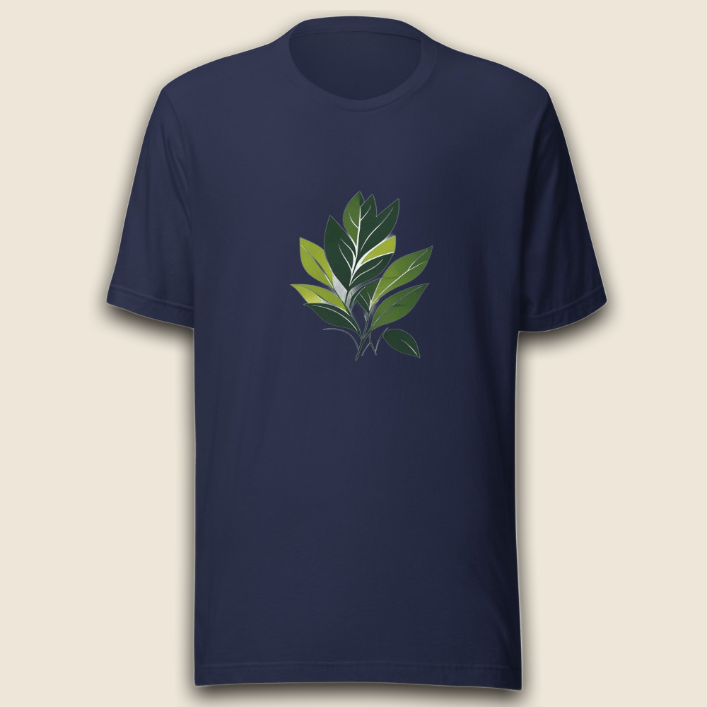 Botanik Blätterzweig T-Shirt – Natürliche Ruhe