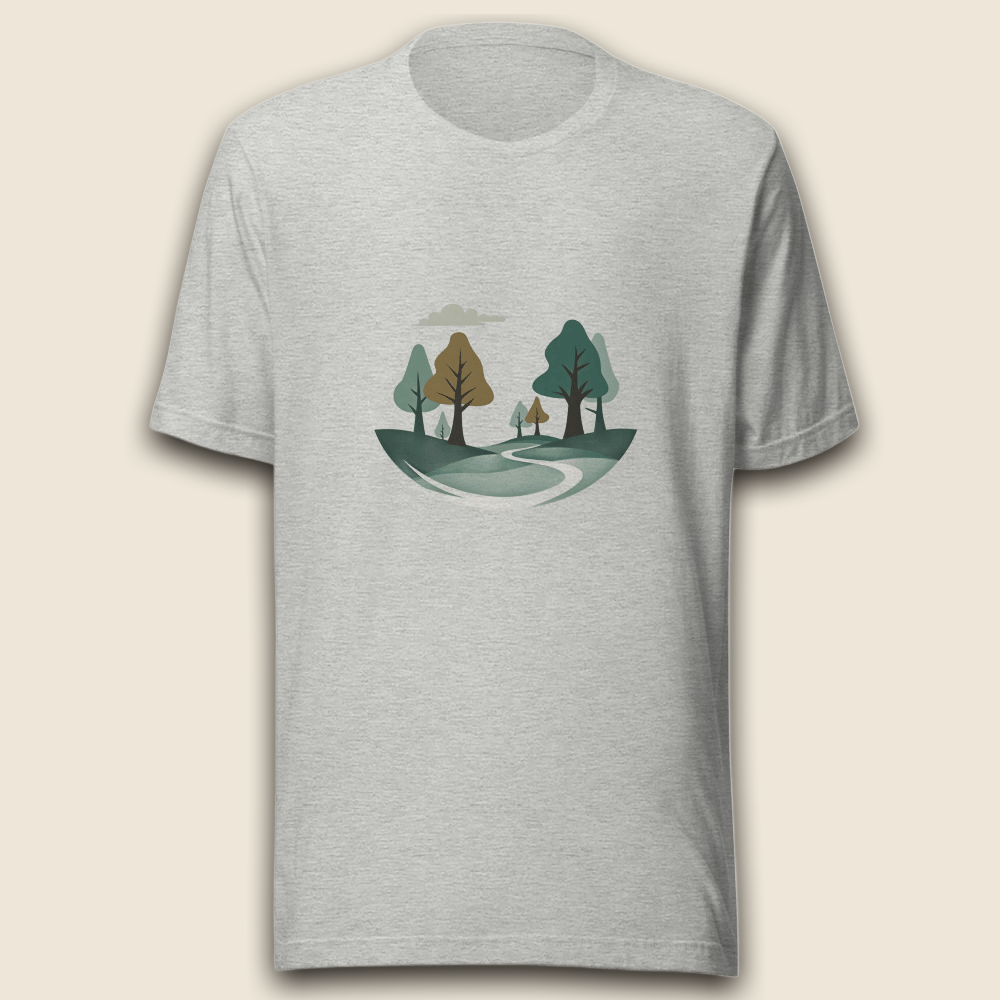 Achtsamkeit im Wald T-Shirt – Waldpfad der Ruhe