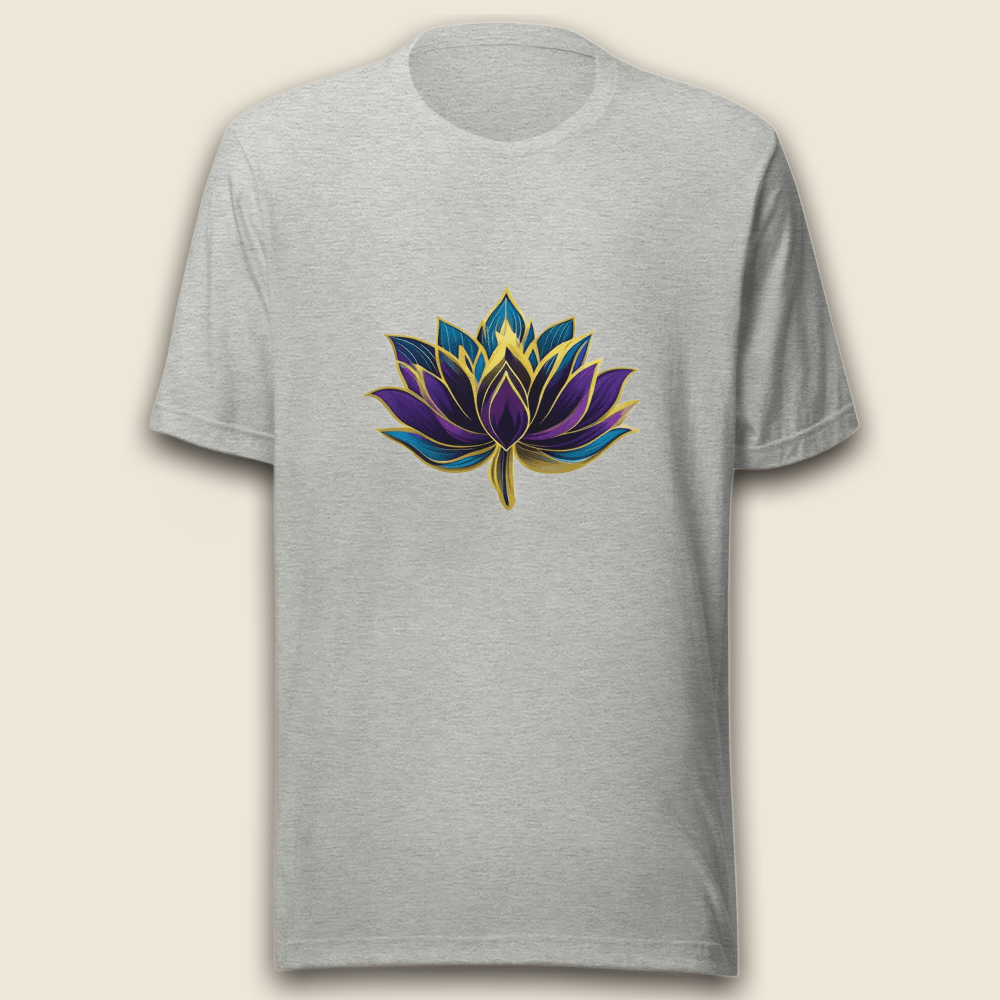 Lotus Emblem T-Shirt – Goldene Blüte