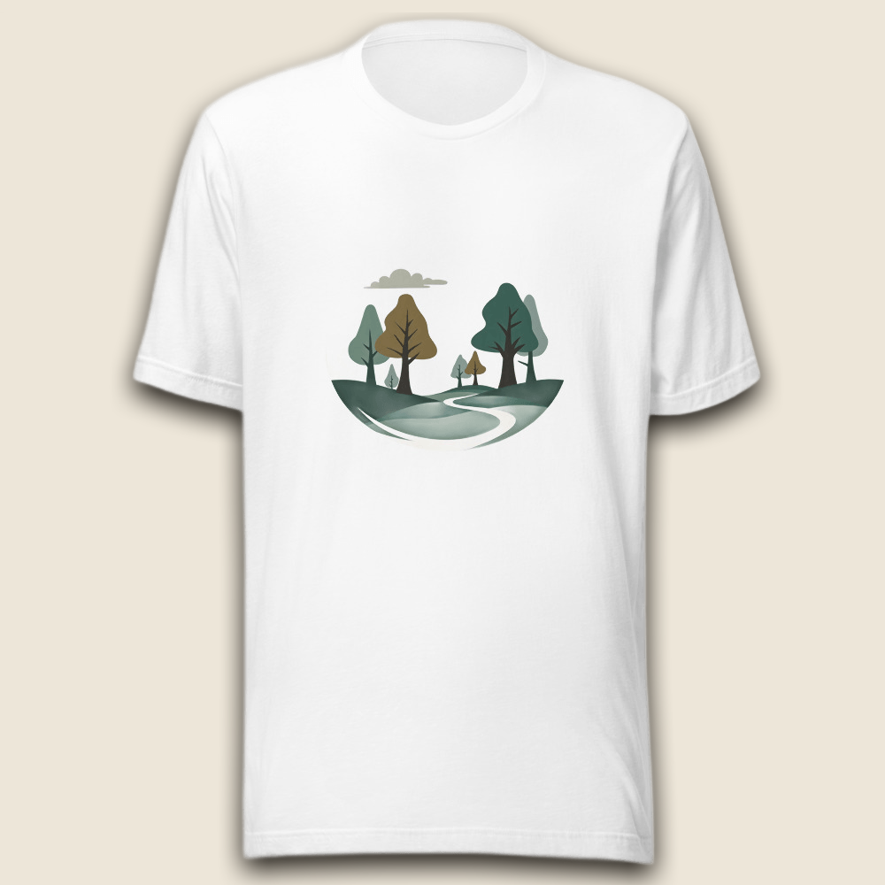 Achtsamkeit im Wald T-Shirt – Waldpfad der Ruhe