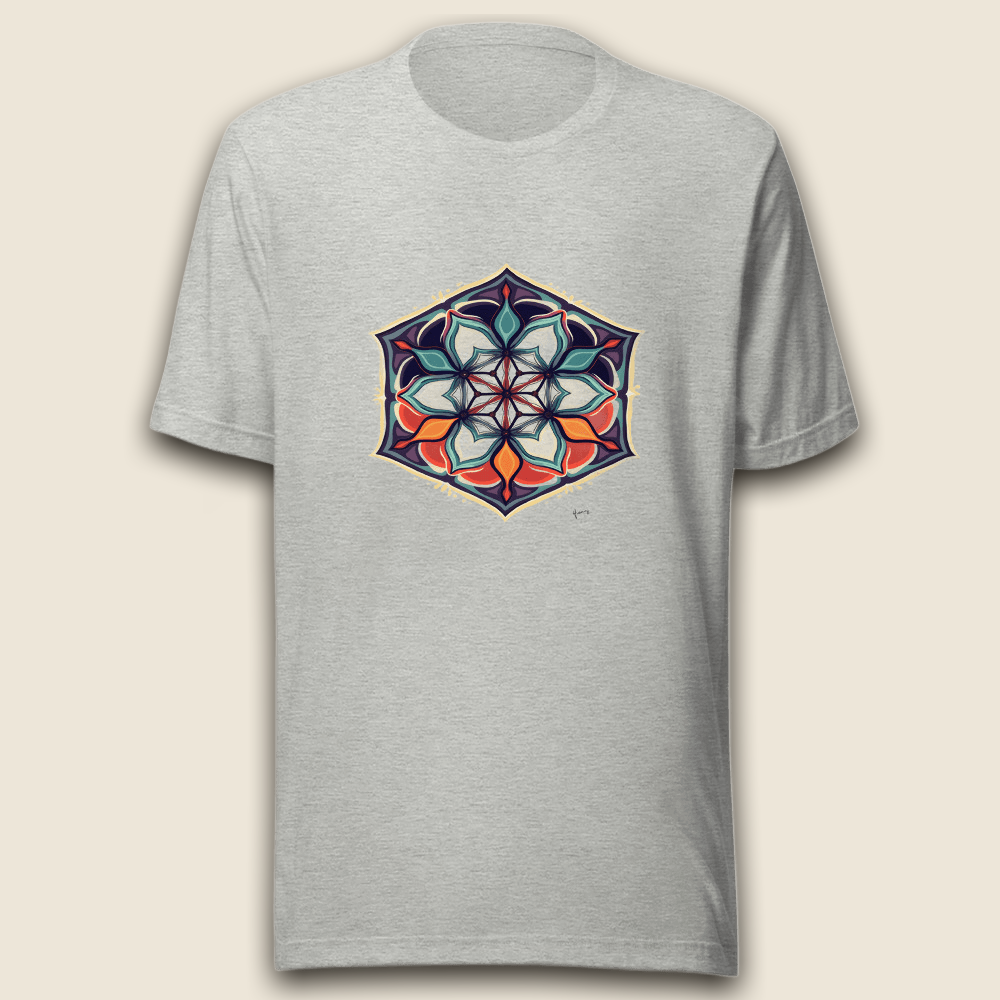Mandala Edel auf Grau meliert