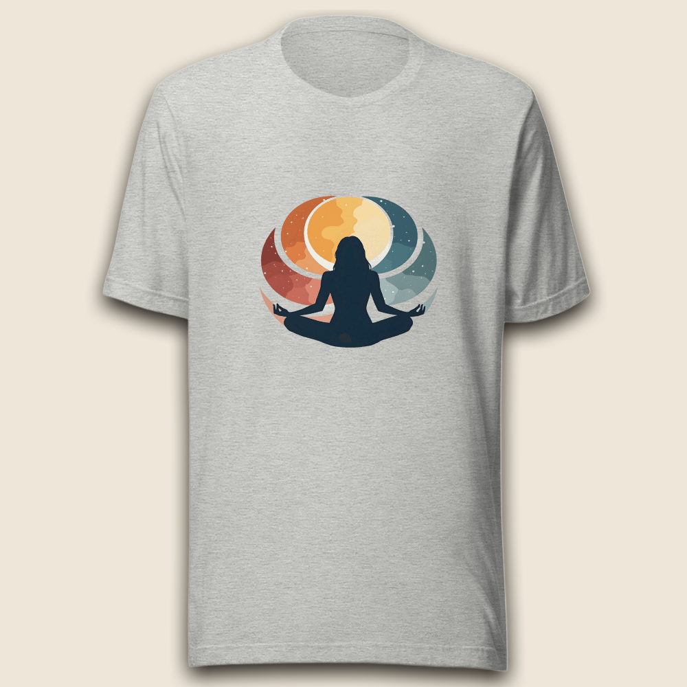 Mondphasen Meditation – T-Shirt Design mit Ruhe