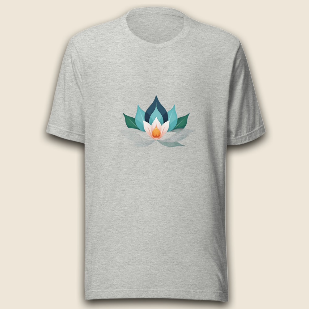 Lotusblüte Achtsamkeit T-Shirt – Minimalistisches Design