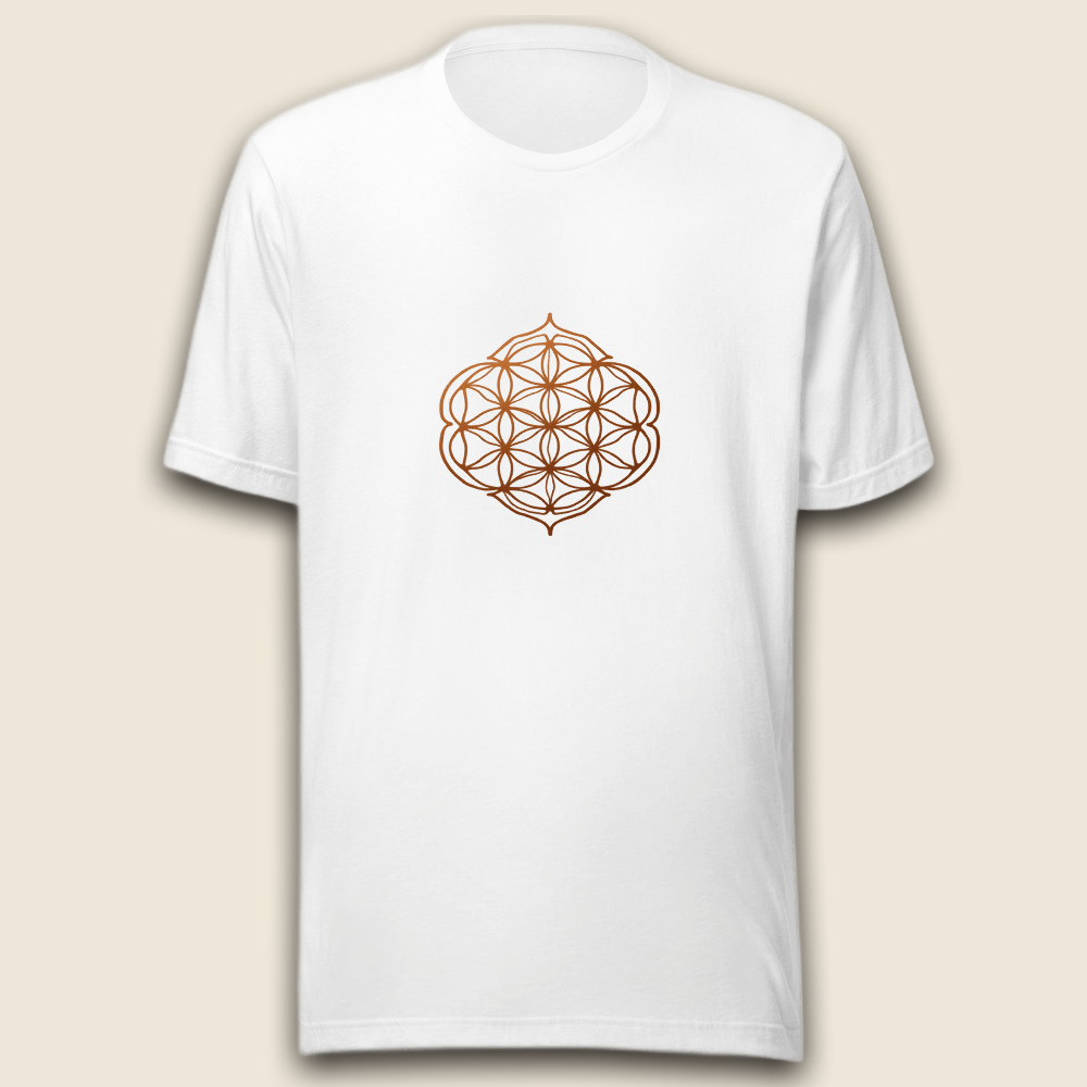 Mandala Kupfer auf Weiß